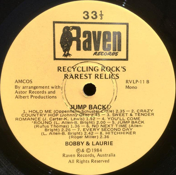 Bobby And Laurie : Jump Back! (LP, Comp)