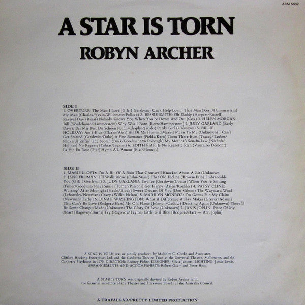 Robyn Archer : A Star Is Torn (LP, Album)