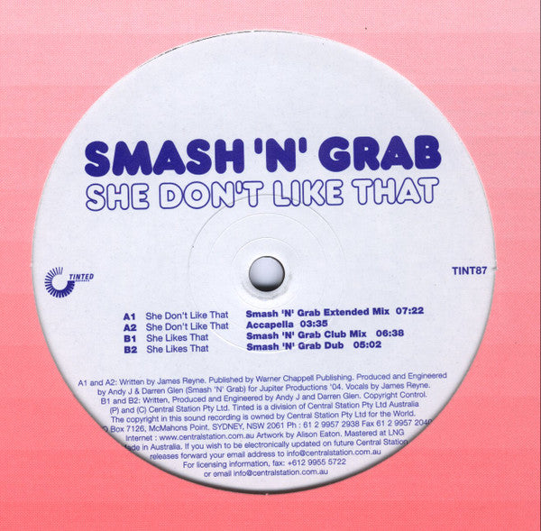 Smash n Grab : She Don't Like That (12")