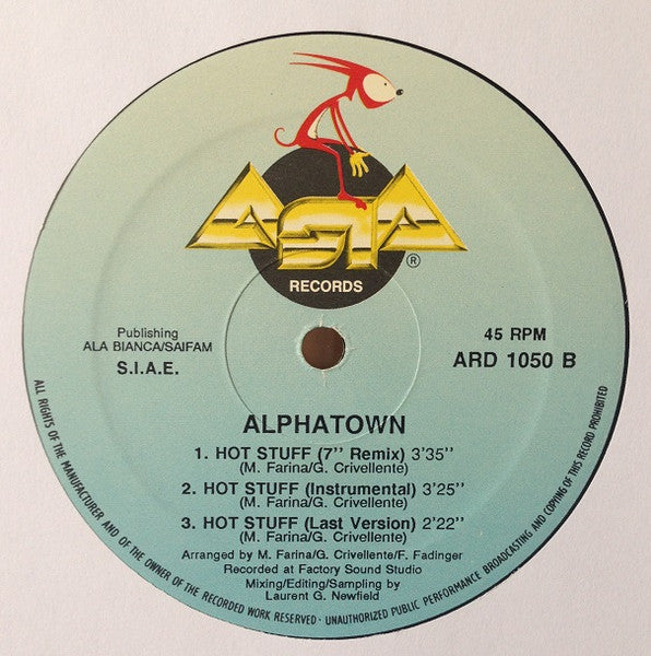 Alpha Town : Hot Stuff (12")