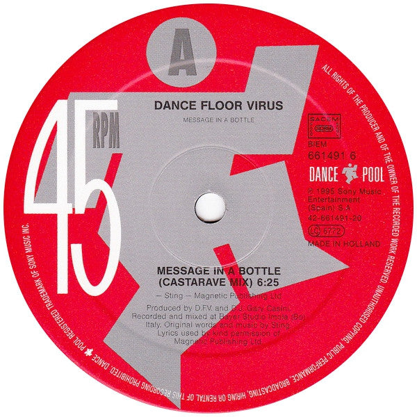 Dance Floor Virus Presents The Ballroom (2) : Message In A Bottle (12")