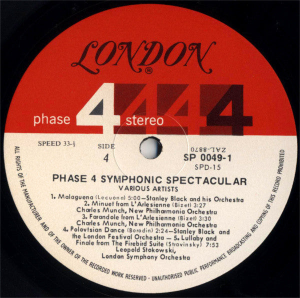Leopold Stokowski / Charles Munch / Stanley Black : Symphonic Spectacular (2xLP, Comp)