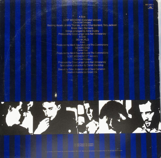 Lloyd Cole & The Commotions : Lost Weekend (Extended Version) (12", Single)