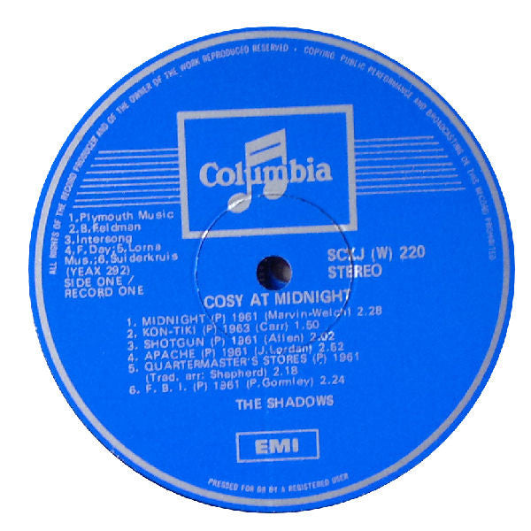 The Shadows : Cosy At Midnight (2xLP, Comp)