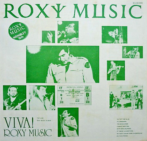 Roxy Music : Viva! Roxy Music - The Live Roxy Music Album (LP, Album, Gat)