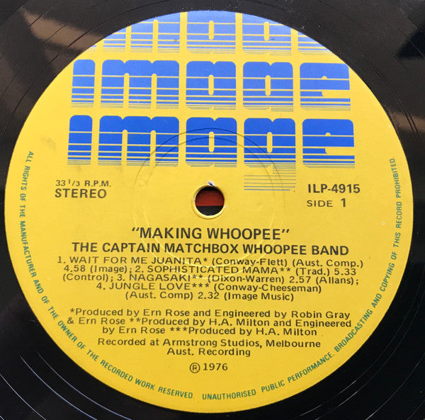 Captain Matchbox Whoopee Band : Making Whoopee (LP, Comp)