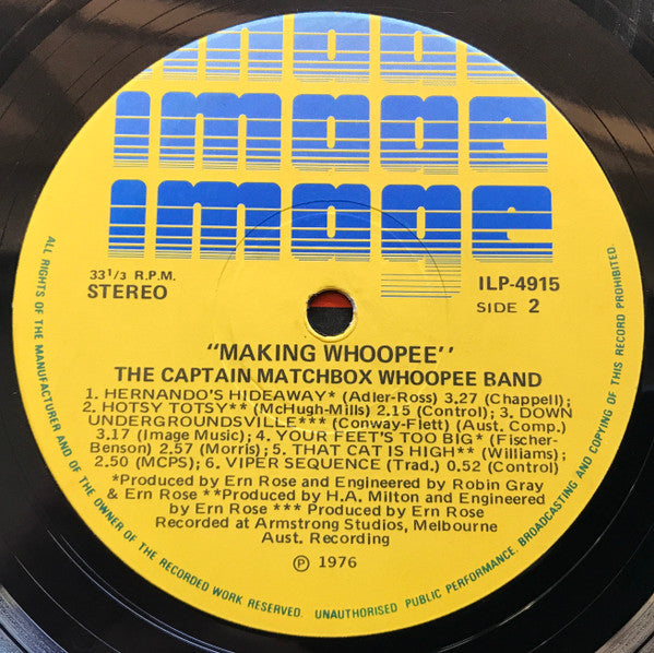 Captain Matchbox Whoopee Band : Making Whoopee (LP, Comp)