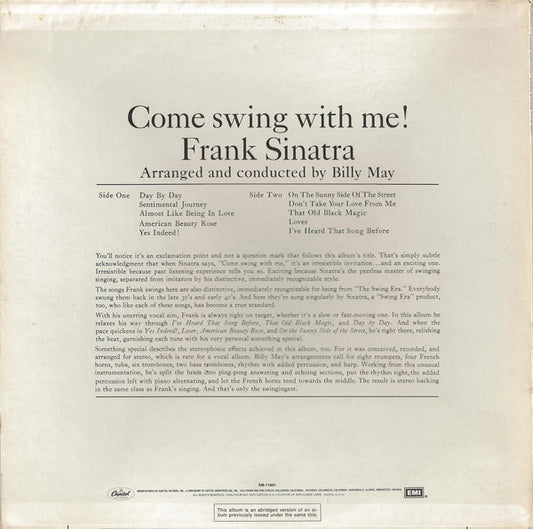 Frank Sinatra : Come Swing With Me! (LP, Album, RE, Abr)