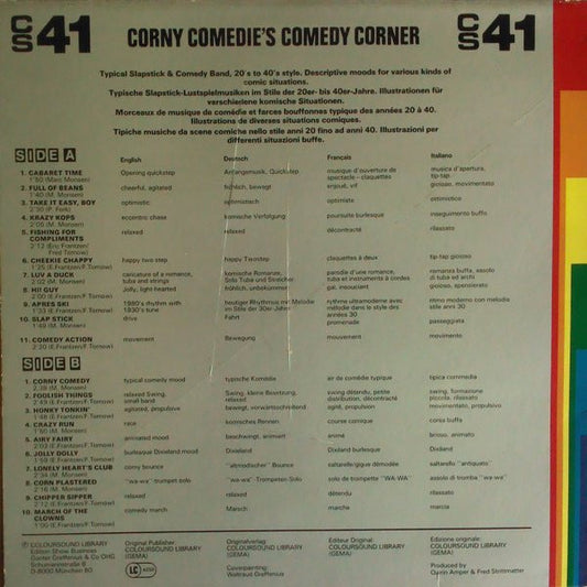 No Artist : Corny Comedie's Comedy Corner (LP)