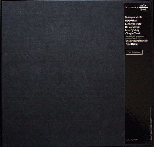 Giuseppe Verdi - Leontyne Price, Rosalind Elias, Jussi Björling, Giorgio Tozzi, Wiener Philharmoniker, Fritz Reiner : Requiem (2xLP + Box)
