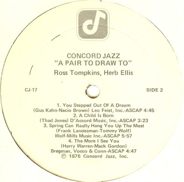 Herb Ellis & Ross Tompkins : A Pair To Draw To (LP, Album)