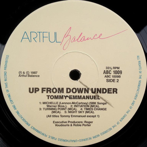 Tommy Emmanuel : Up From Down Under (LP, Album)