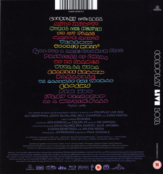 Coldplay : Live 2012 (Blu-ray, Multichannel + CD, Album)