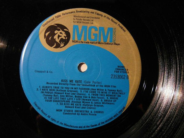 Various : Kiss Me Kate (LP, Album, RE)