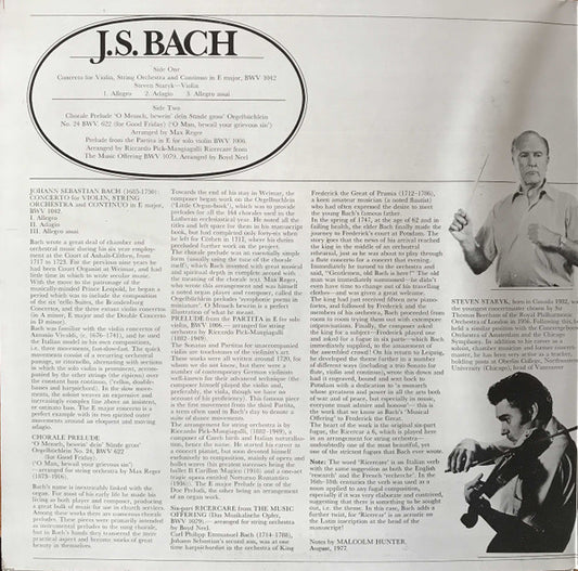 Johann Sebastian Bach - Steven Staryk, Toronto Chamber Orchestra, Boyd Neel : Toronto Chamber Orchestra - Volume 2 (LP, Album, Ltd, Num, S/Edition)