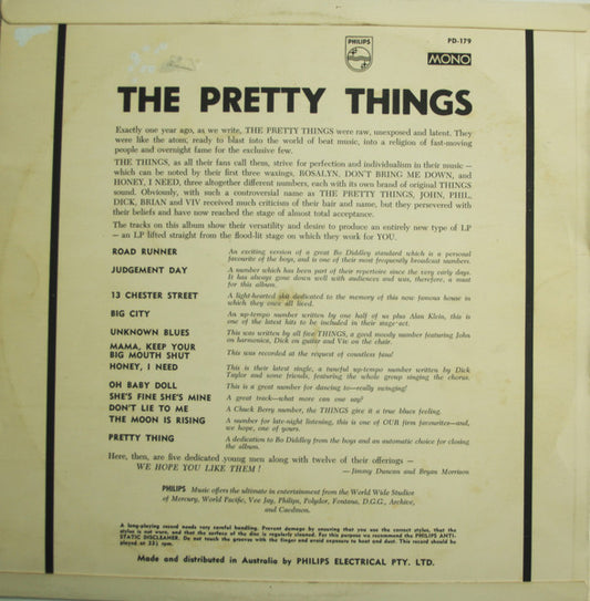 The Pretty Things : The Pretty Things (LP, Mono)
