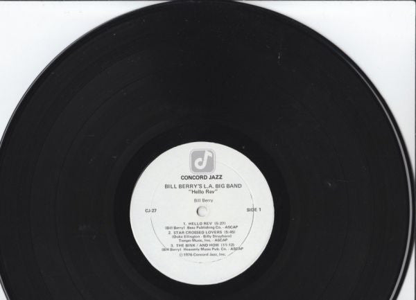 Bill Berry And The LA Band : Hello Rev (LP, Album)