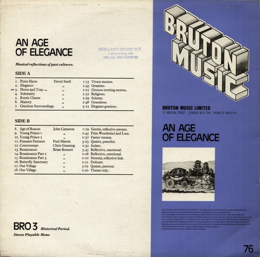 Various : An Age Of Elegance (LP)