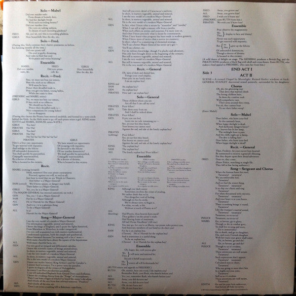 Broadway Cast : Gilbert & Sullivan's The Pirates Of Penzance (2xLP, Album, Gat)