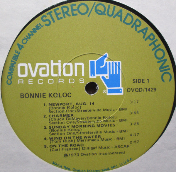 Bonnie Koloc : Bonnie Koloc (LP, Album, Quad, She)