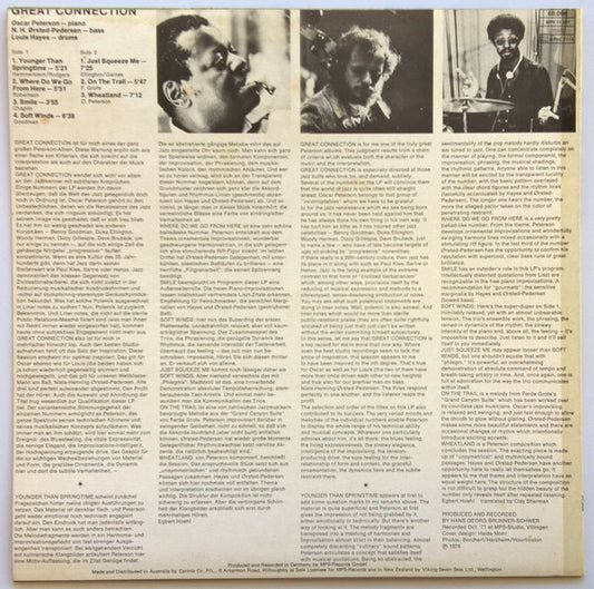 Oscar Peterson : Great Connection (LP, Album, RE)