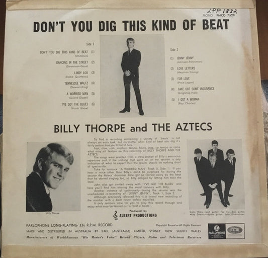 Billy Thorpe And The Aztecs : Don't You Dig This Kind Of Beat (LP, Album, Mono)