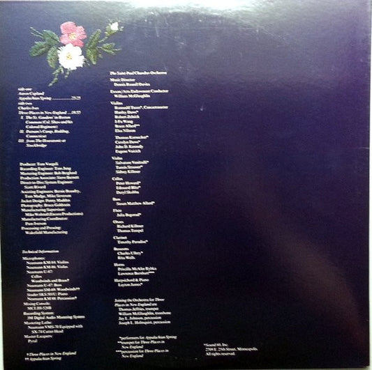 Aaron Copland, Charles Ives / Conductor Dennis Russell Davies Orchestra The Saint Paul Chamber Orchestra : Aaron Copland: Appalachian Spring - Charles Ives: Three Places In New England (LP, Gat)