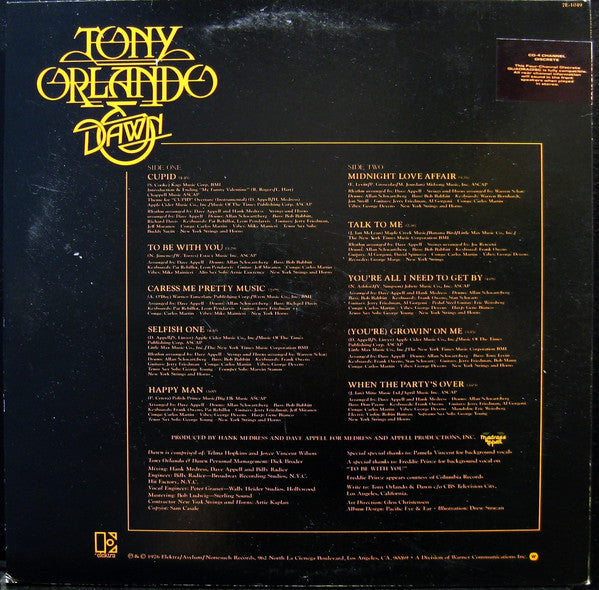Tony Orlando & Dawn : To Be With You (LP, Album, Quad)
