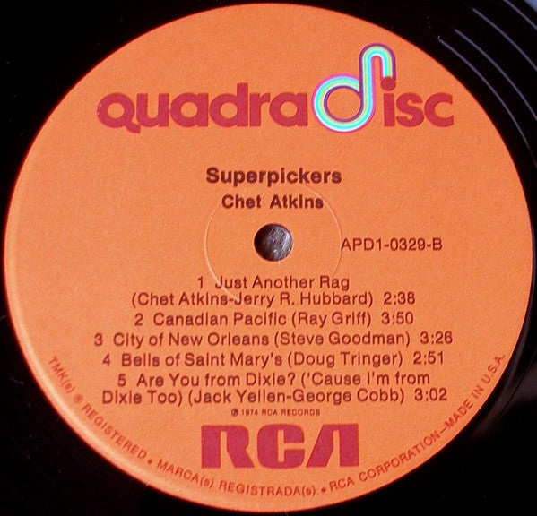 Chet Atkins : Superpickers (LP, Album, Quad)