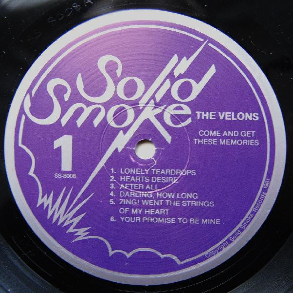 The Velons : Come And Get These Memories (LP, Comp)