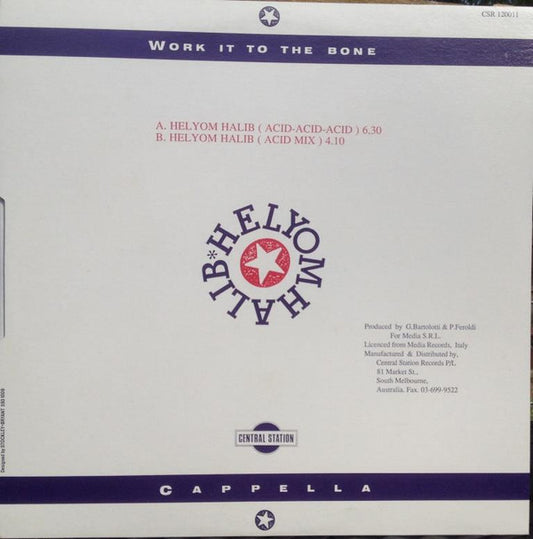 Cappella : Helyom Halib (Work It To The Bone) (12")