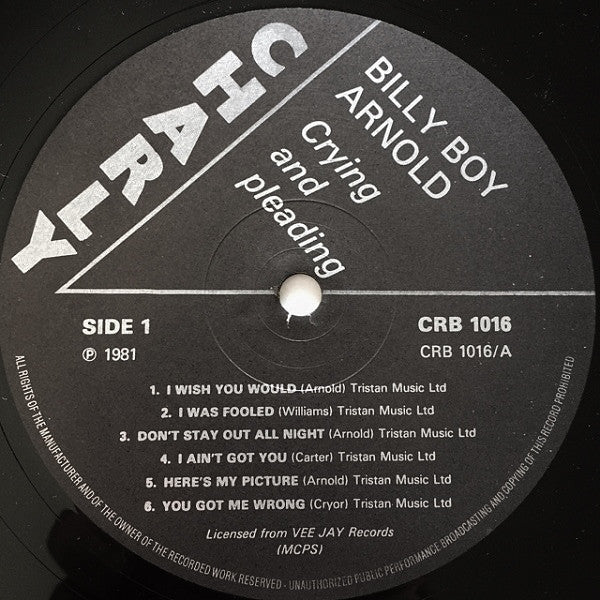 Billy Boy Arnold : Crying & Pleading (LP, Comp)