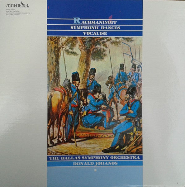 Sergei Vasilyevich Rachmaninoff, Dallas Symphony Orchestra, Donald Johanos : Symphonic Dances, Vocalise (LP, Ltd, RE, RM)