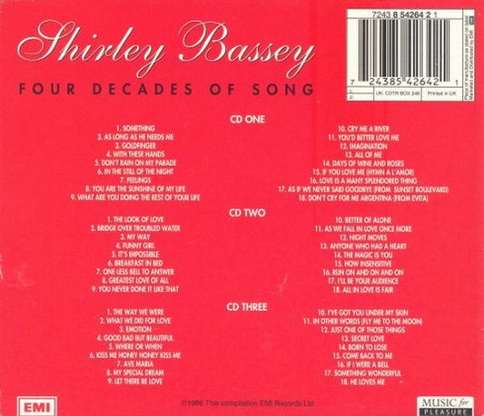 Shirley Bassey : Four Decades Of Song (3xCD, Comp + Box, Sli)