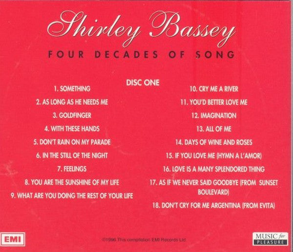 Shirley Bassey : Four Decades Of Song (3xCD, Comp + Box, Sli)