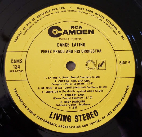 Perez Prado : Dance Latino (LP, Album)