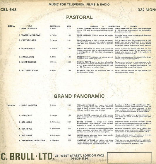 Various : Pastoral / Grand Panoramic (LP, Comp)