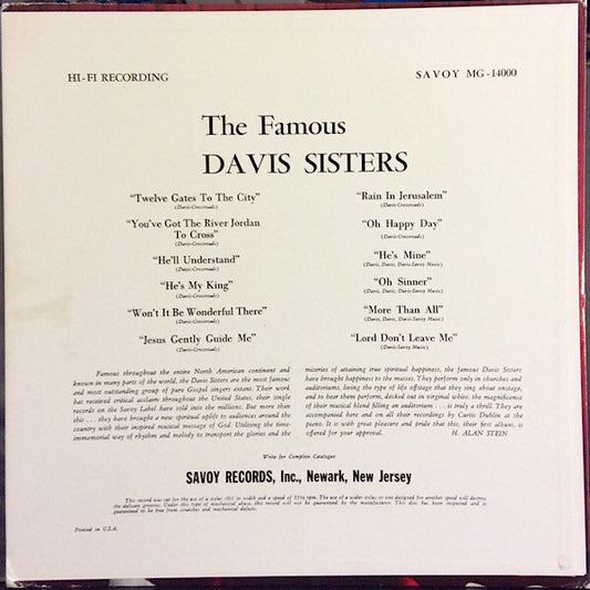 The Famous Davis Sisters* : The Famous Davis Sisters (LP, Album)