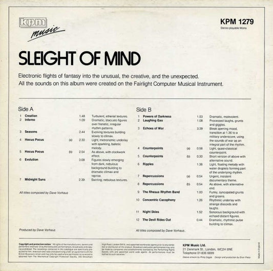 David Vorhaus : Sleight Of Mind (LP)