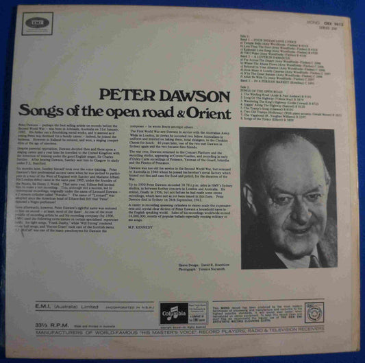 Peter Dawson : Songs Of The Open Road And Songs Of The Orient (LP, Album, Comp, Mono)