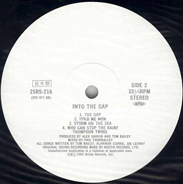 Thompson Twins : Into The Gap (LP, Album, Promo)
