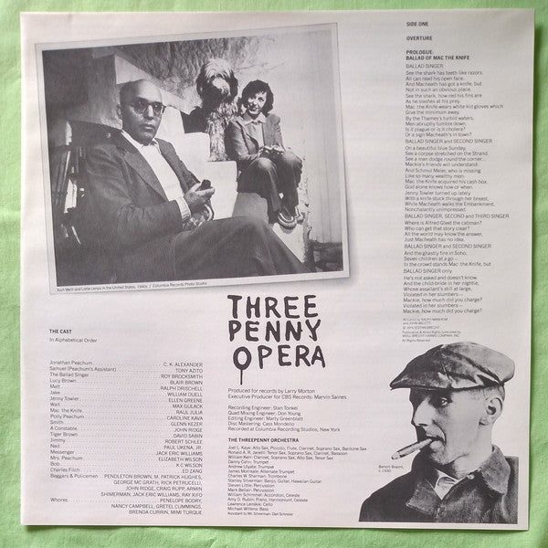 Joseph Papp By Kurt Weill & Bertolt Brecht : Original Cast Recording: Three Penny Opera (LP, Album, Quad, Promo, Gat)