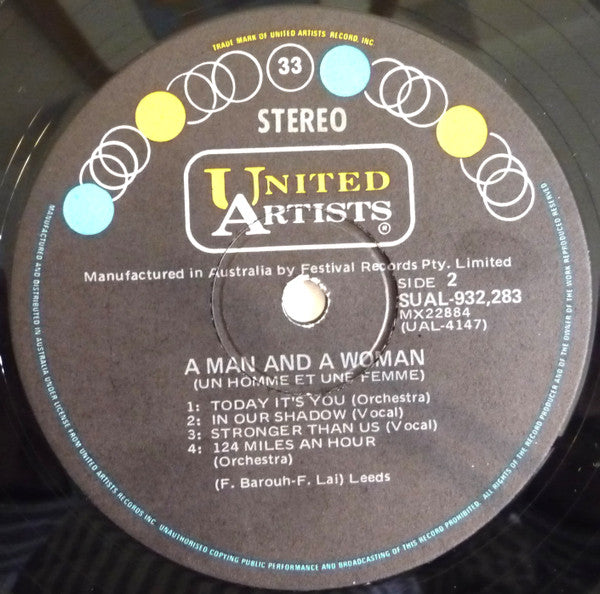 Francis Lai : A Man And A Woman "Un Homme Et Une Femme" (Original Motion Picture Soundtrack) (LP, Album, RE)