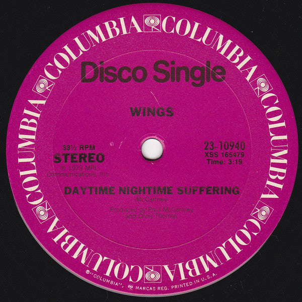Wings (2) : Goodnight Tonight (12", Pit)