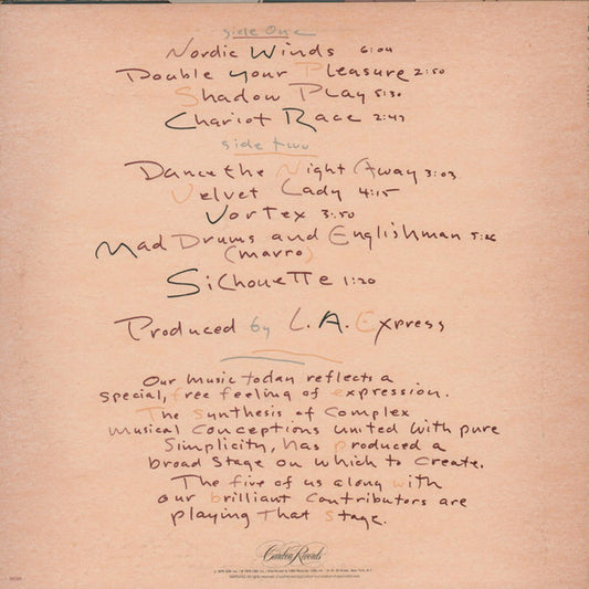 The L.A. Express : Shadow Play (LP, Album, Ter)