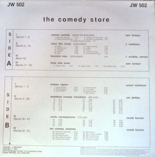 Various : The Comedy Store (LP)