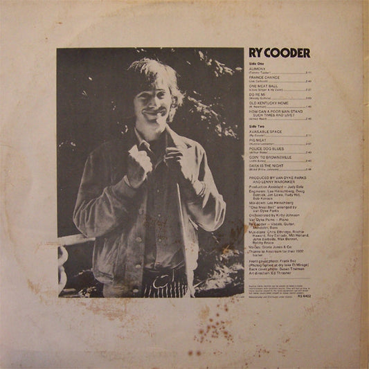 Ry Cooder : Ry Cooder (LP, Album)