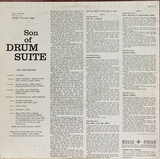 Al Cohn And His Orchestra : Son Of Drum Suite (LP, Album, Roc)