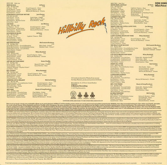 Various : Hillbilly Rock (20 Rare Tracks From The Hickory Vaults) (LP, Comp)