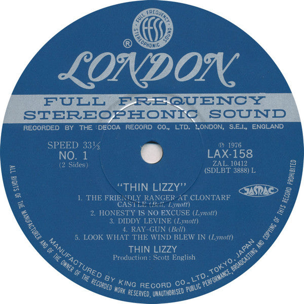Thin Lizzy : Thin Lizzy (LP, Album, RE)